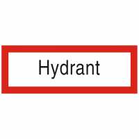 Brandschutzschild mit Text Hydrant