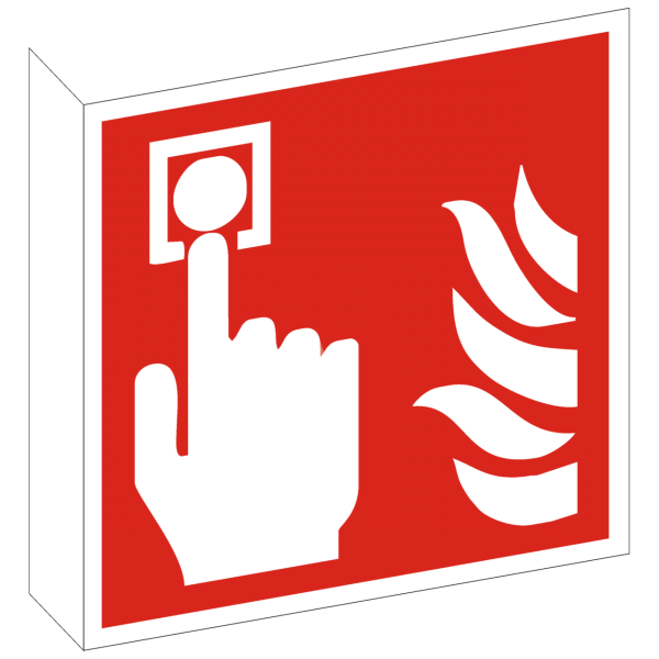 Fahnenschild Brandmelder nach ISO 7010 (F005)