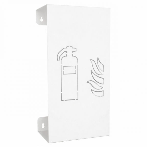 Design-Wandhalterung für Feuerlöscher, weiss matt