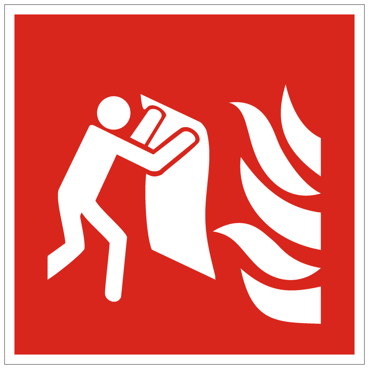 AR Feuerlöscher Puder S Schild – Selbstklebend, 200x150 Mm, Blau/grün/rot