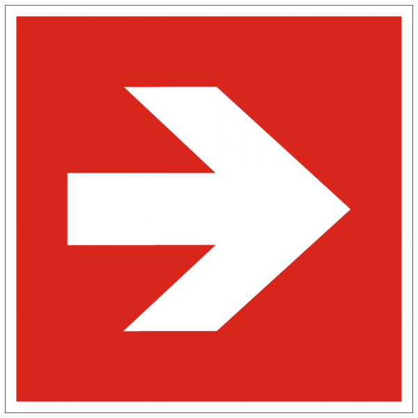 Brandschutzzeichen Richtungspfeil links rechts nach ISO 7010 (E005)