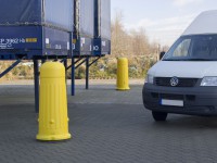 Mobiler Rammschutzpoller gelb Mobiler Rammschutzpoller gelb