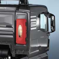 Produktbild von Feuerlöscher-Kasten Für 6 Kg – Rot/schwarz, Kunststoff, Mit Spannband, Für LKW & KFZ