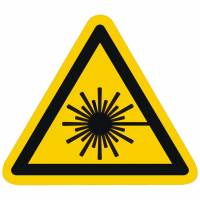 Warnzeichen Warnung vor Laserstrahl nach ISO 7010 (W004)