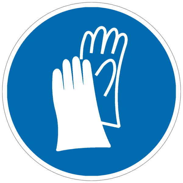 Gebotszeichen Handschutz benutzen nach BGV A8 (M06)
