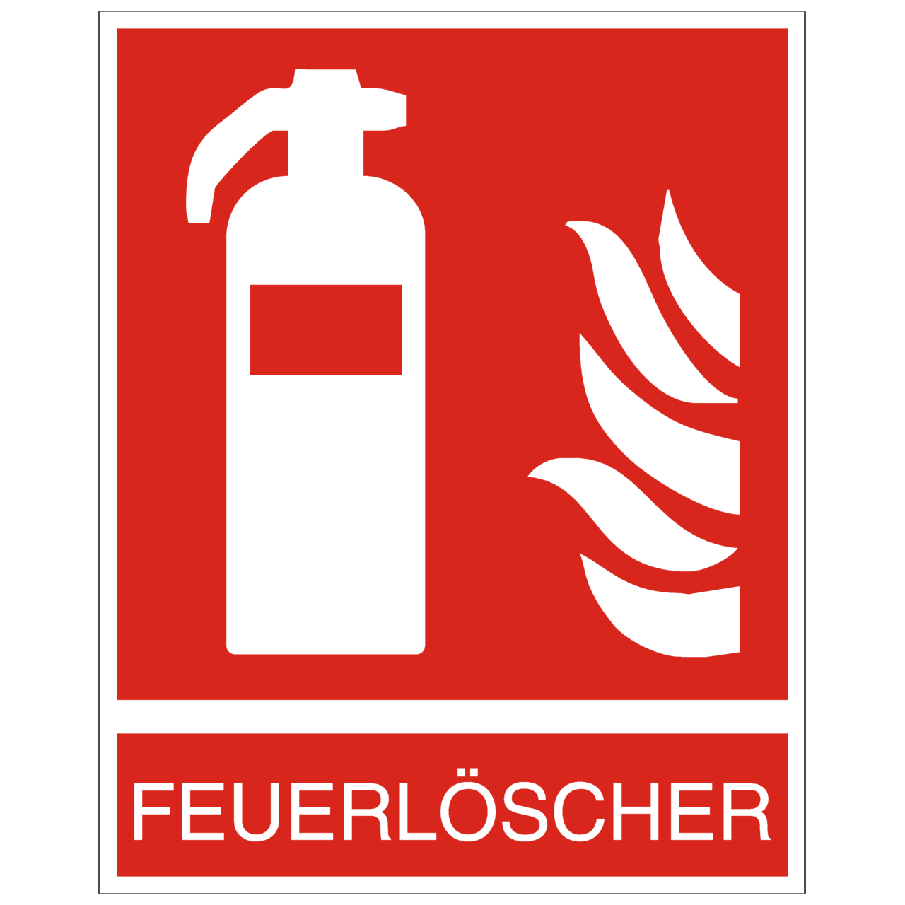Hinweisschild Feuerlöscher 10x10cm ISO 7010 KNS Nachleuchtend, 2,39