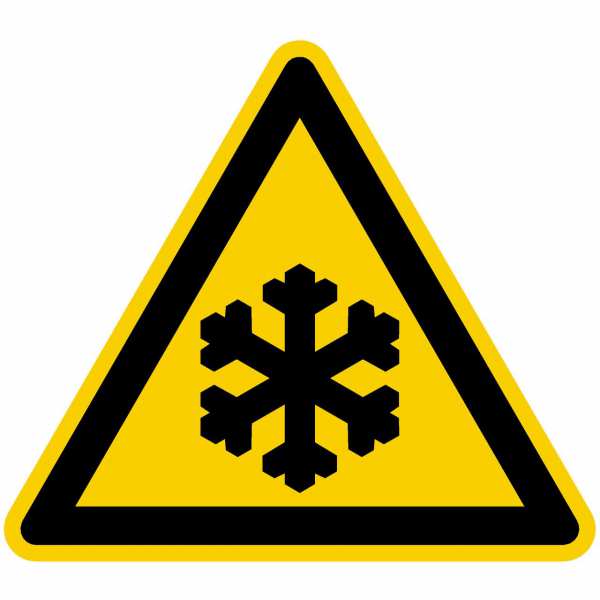 Warnzeichen Warnung vor Kälte nach BGV A8 (W17)
