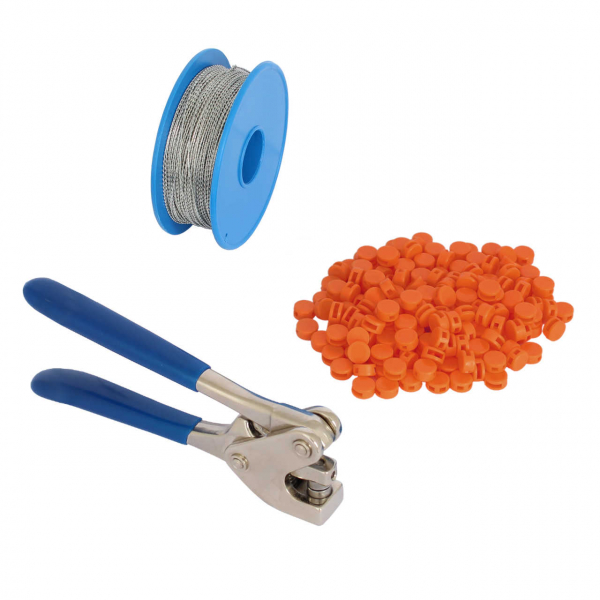 Spar-Paket 8 mm: Plombenzange + Plomben + Draht