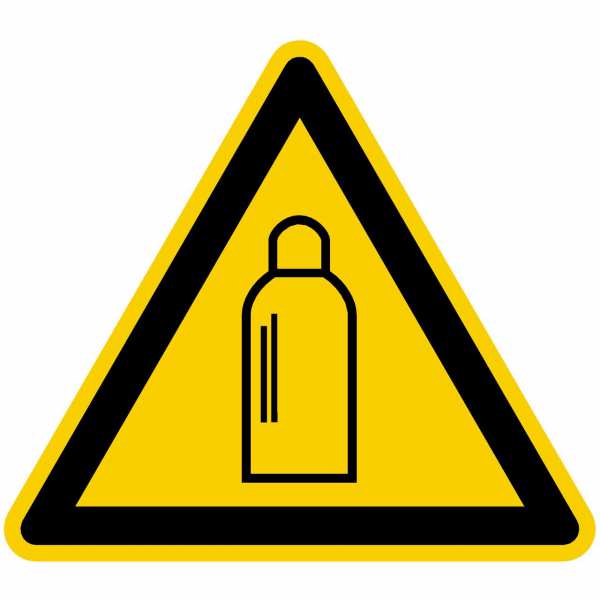 Warnzeichen Warnung vor Gasflaschen nach BGV A8 (W19)