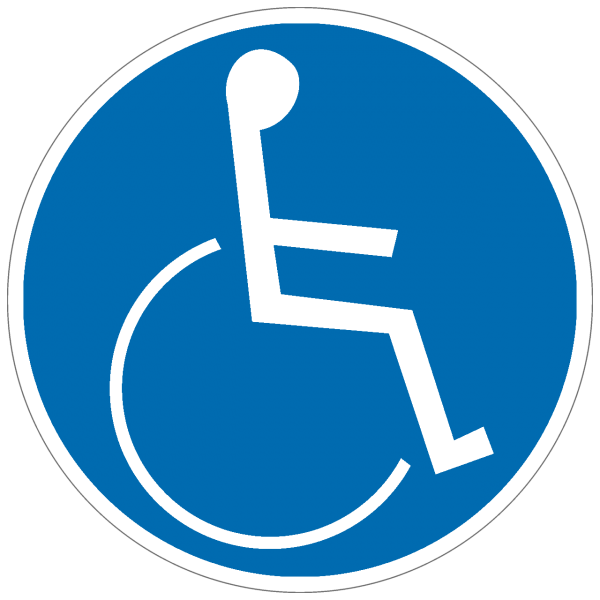 Gebotszeichen Für Rollstuhlfahrer (nach DIN 18024)