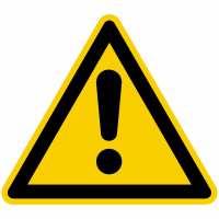 Warnzeichen Warnung vor einer Gefahrenstelle nach BGV A8 (W00)