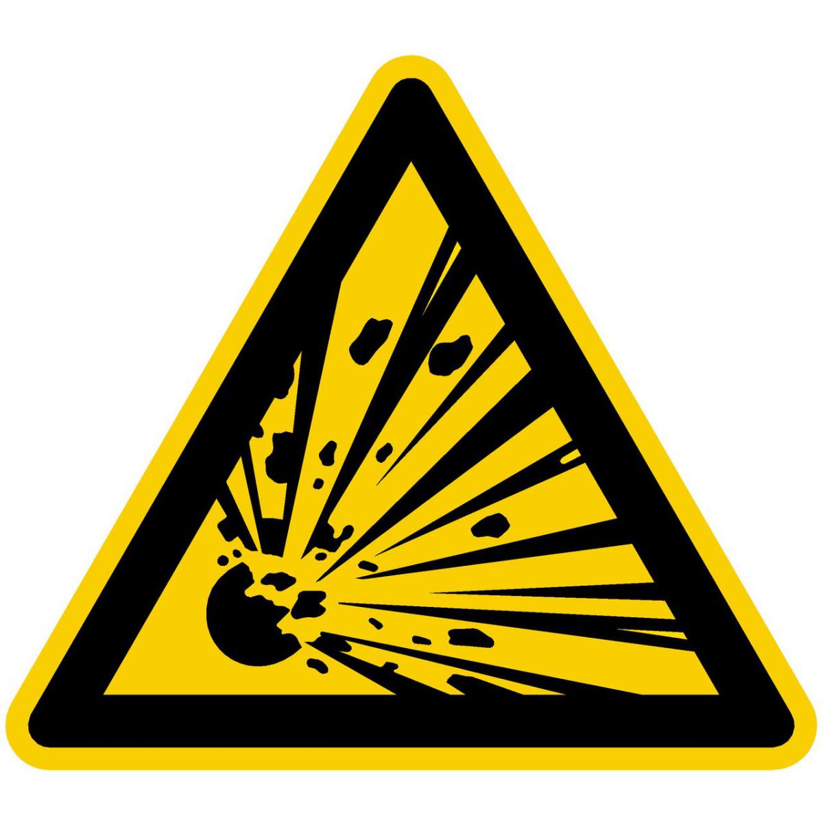 Warnschild „Warnung Vor Explosionsgefährlichen Stoffen“ – 20 Cm, PVC, Gemäß ASR A1.3