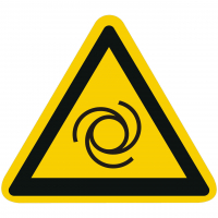 Warnzeichen Warnung vor automatischem Anlauf nach ISO 7010 (W018)