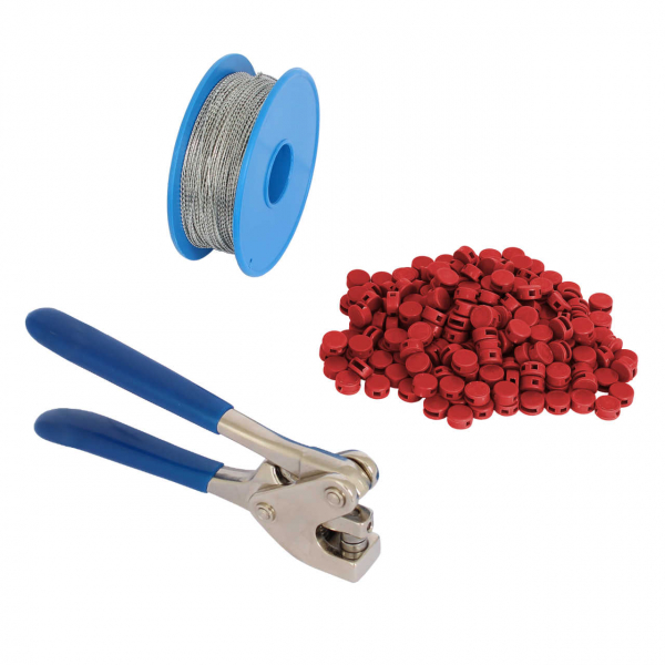 Spar-Paket 8 mm: Plombenzange + Plomben + Draht