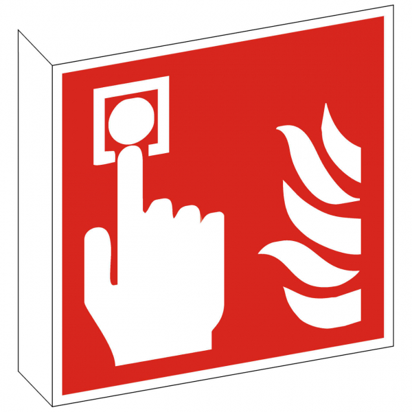 Fahnenschild Brandmelder nach ISO 7010 (F005)