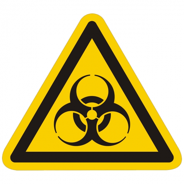 Warnzeichen Warnung vor Biogefährdung nach ISO 7010 (W009)