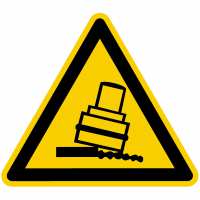 Warnzeichen Warnung vor Kippgefahr beim Walzen nach BGV A8 (W24)