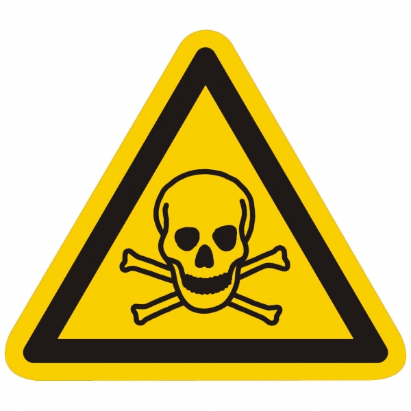 Warnzeichen Warnung vor giftigen Stoffen nach ISO 7010 (W016)