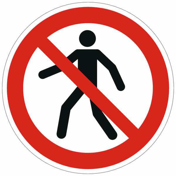 Verbotszeichen Für Fußgänger verboten nach ISO 7010 (P004)