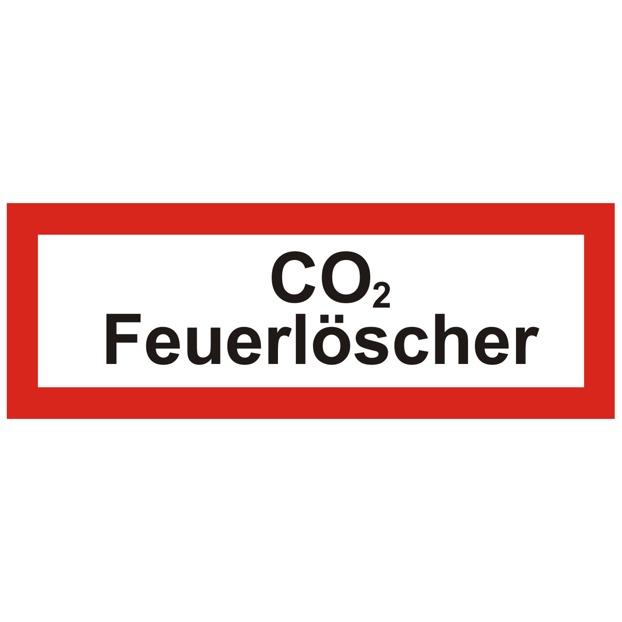 ▷ Brandschutzschild mit Text CO2 Feuerlöscher