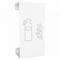 Design-Wandhalterung für Feuerlöscher, weiss matt