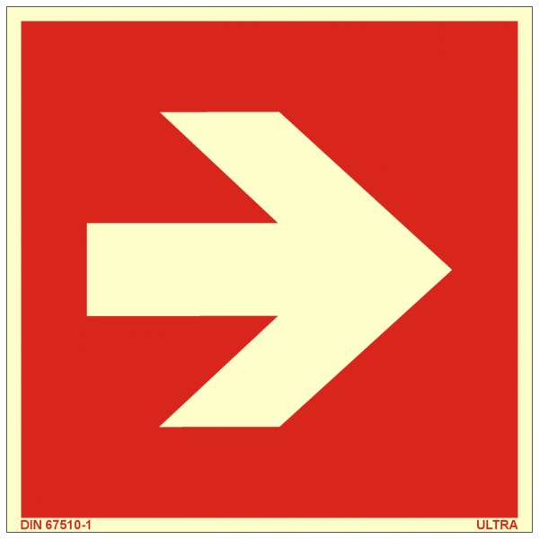 Brandschutzzeichen Richtungspfeil links rechts nach ISO 7010 (E005)