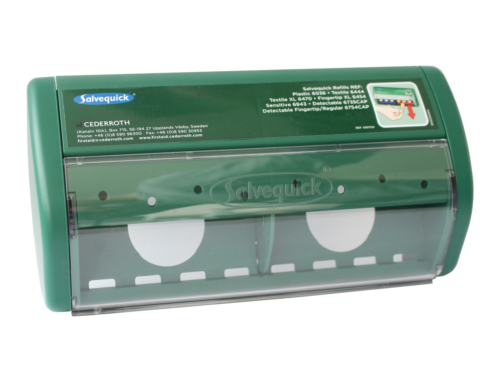 SALVEQUICK Pflasterspender, 40 Stück elastisch, 45 Stück wasserfest