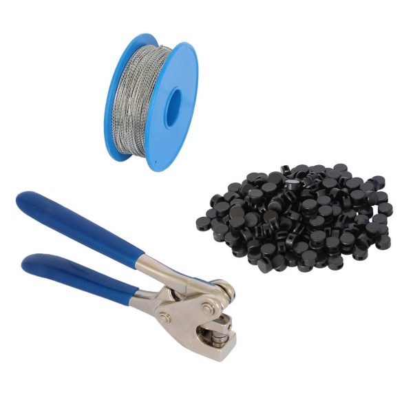Spar-Paket 8 mm: Plombenzange + Plomben + Draht