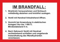 Handhabungsfolie Wandhydrant DIN 14461-6 für FW-Schlauch Handhabungsfolie Wandhydrant DIN 14461-6 für FW-Schlauch