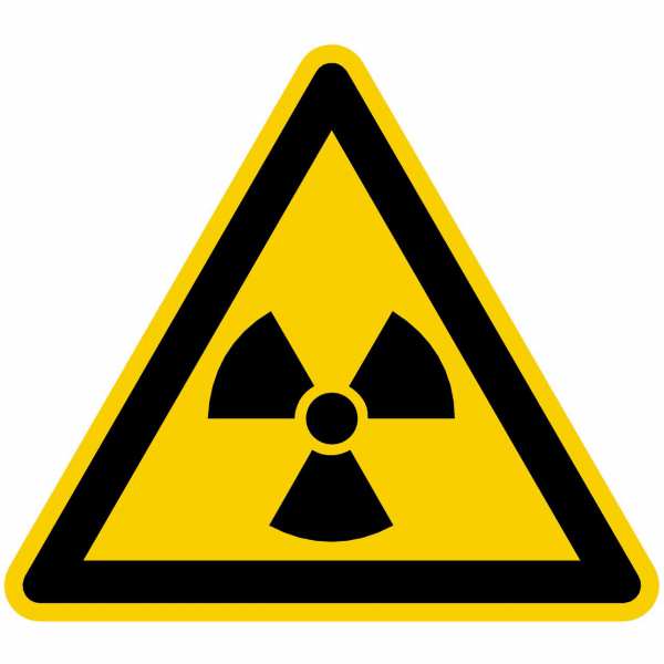 Warnzeichen Warnung vor radioaktiven Stoffen oder ionisierenden Strahlen