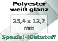Polyester-Etiketten - weiß glanz (10.000 Stk. auf Rolle) Polyester-Etiketten - weiß glanz (10.000 Stk. auf Rolle)