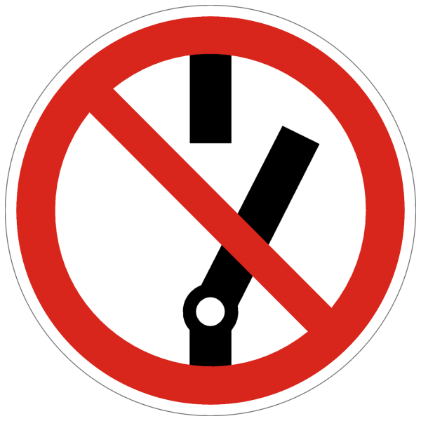 Verbotszeichen Nicht schalten nach BGV A8 (P10)