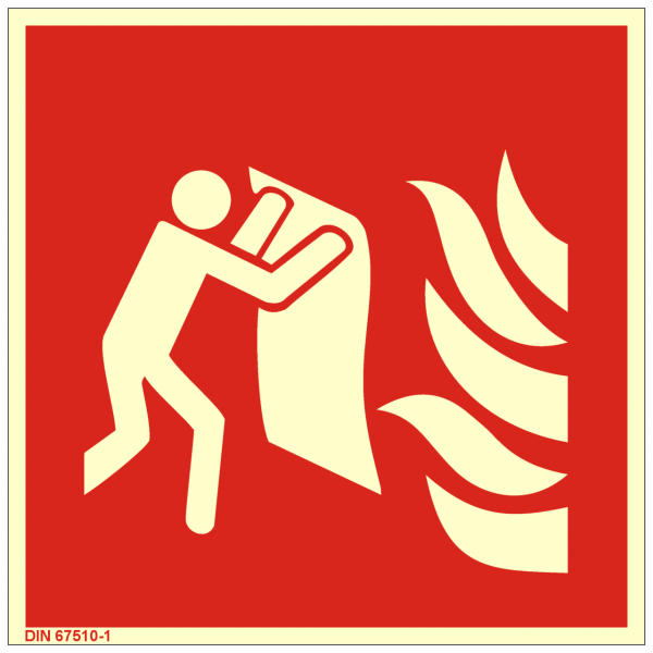 Brandschutzzeichen Feuerlöschdecke nach ISO 7010 (F016)