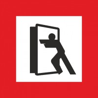 Brandschutzschild mit Piktogramm Brandschutztür Brandschutzschild mit Piktogramm Brandschutztür