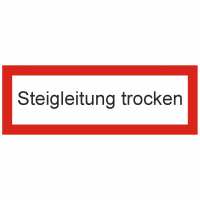 Brandschutzschild mit Text Steigleitung trocken Brandschutzschild mit Text Steigleitung trocken
