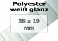 Polyester-Etiketten - weiß glanz (3300 Stk. auf Rolle) Polyester-Etiketten - weiß glanz (3300 Stk. auf Rolle)