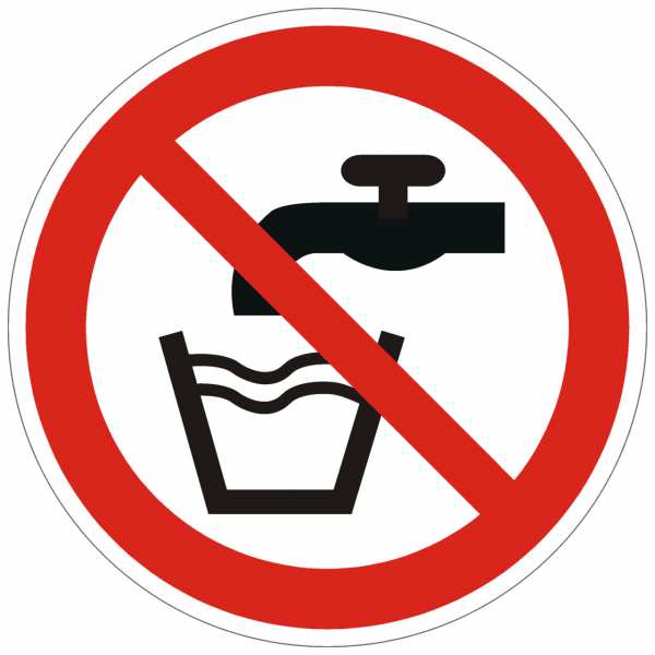 Verbotszeichen Kein Trinkwasser nach ISO 7010 (P005)