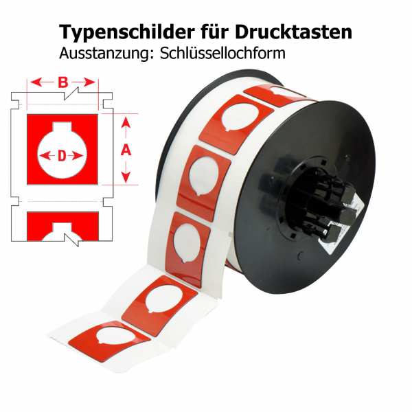 Typenschilder für Drucktasten B-593 für BBP3x Drucker | SQS