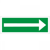 Rettungszeichen mit Richtungspfeil links rechts