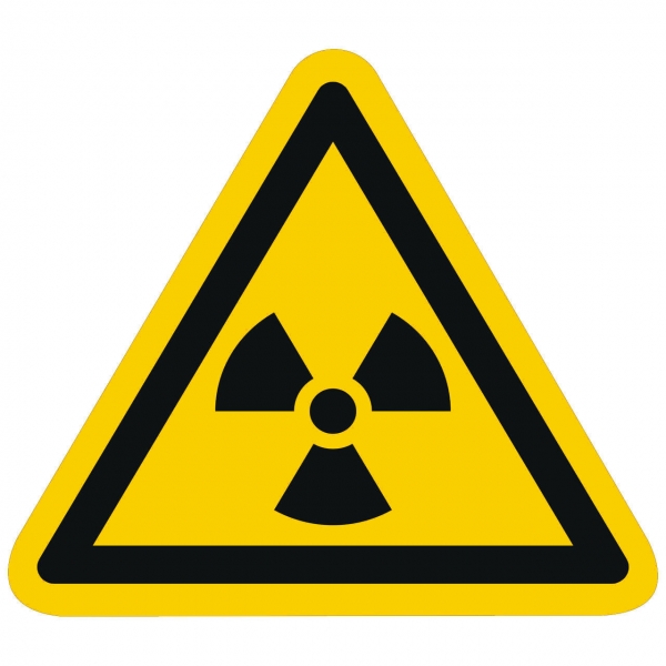 Warnzeichen Warnung vor radioaktiven Stoffen oder ionis. Strahlen