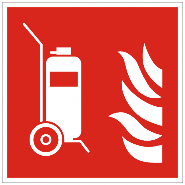Brandschutzzeichen Fahrbarer Feuerlöscher nach ISO 7010 (F009)