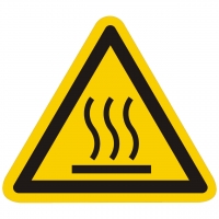 Warnzeichen Warnung vor heißer Oberfläche nach ISO 7010 (W017)