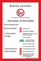 Brandschutzaushang nach DIN 14096-1 (Teil A) mit Symbolen nach ISO 7010 Brandschutzaushang nach DIN 14096-1 (Teil A) mit Symbolen nach ISO 7010