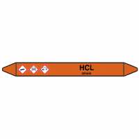 Brady Rohrmarkierer mit Text HCL - GEFAHR Brady Rohrmarkierer mit Text HCL - GEFAHR