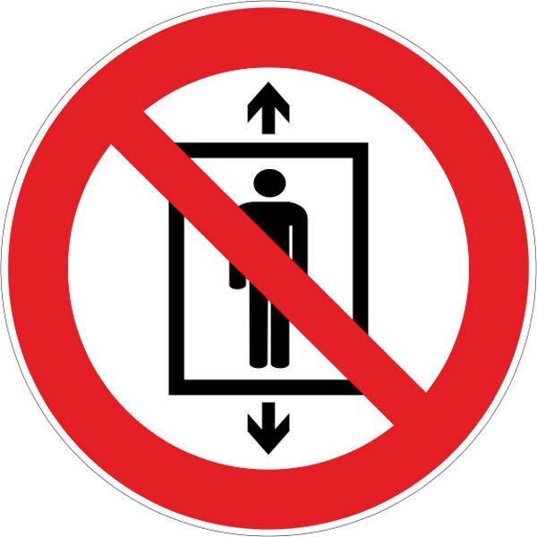 Verbotszeichen Personenbeförderung verboten nach ISO 7010 (P027)