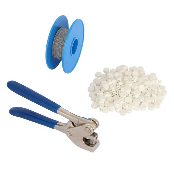 Spar-Paket 8 mm: Plombenzange + Plomben + Draht