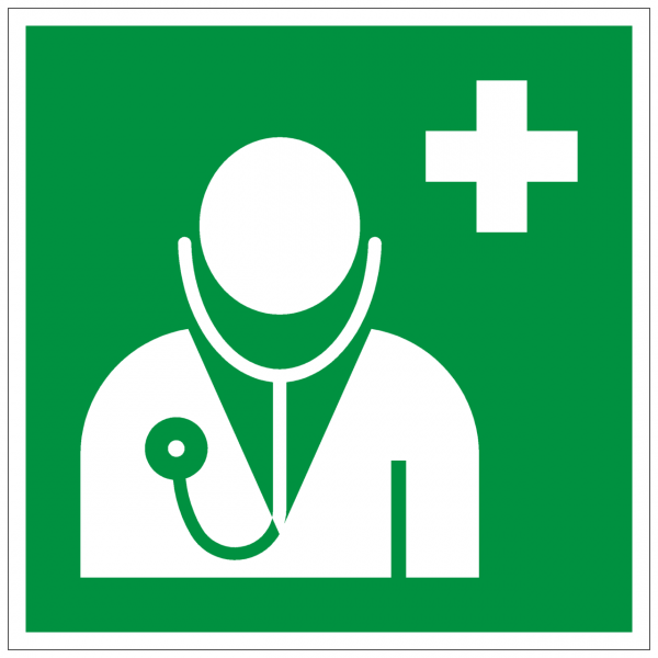 Rettungszeichen Arzt nach ISO 7010 (E009) / ASR A1.3