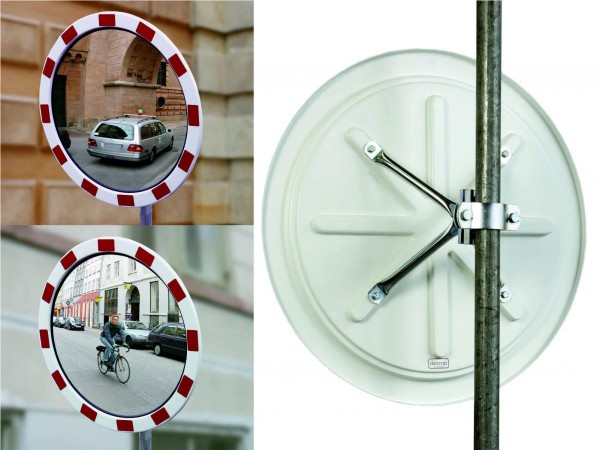 Dancop Verkehrsspiegel 80x100 Cm – Für Innen & Außen, Inkl. Halterung Für Pfosten Ø 50–85 Mm