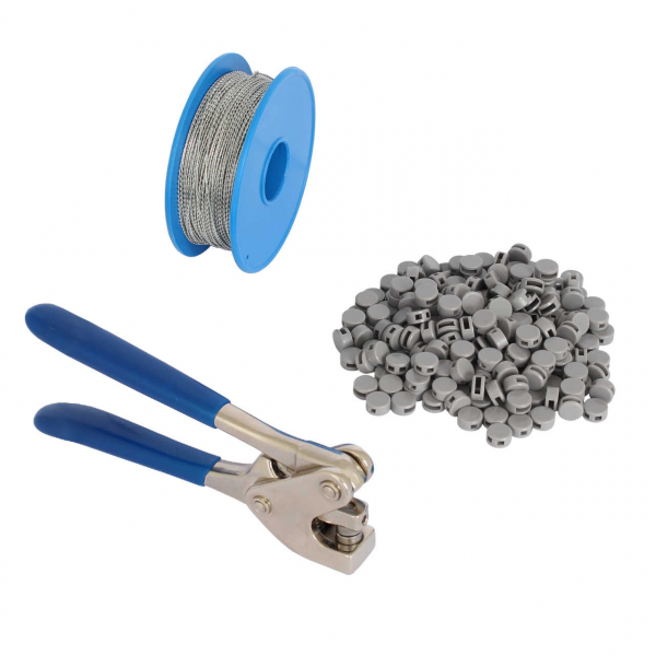 Spar-Paket 8 mm: Plombenzange + Plomben + Draht