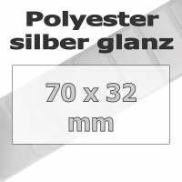 Polyester-Etiketten - silber glanz (2370 Stk. auf Rolle) Polyester-Etiketten - silber glanz (2370 Stk. auf Rolle)